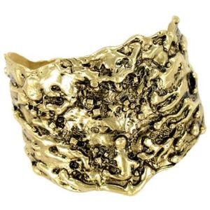 NEW Handmade “melted metal” gold cuff bracelet